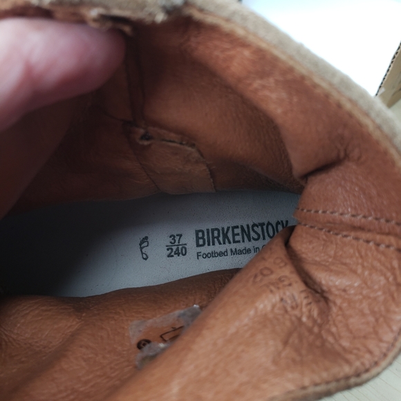 Birkenstock Sarnia Tan Suede Distressed Booties - Picture 7 of 12